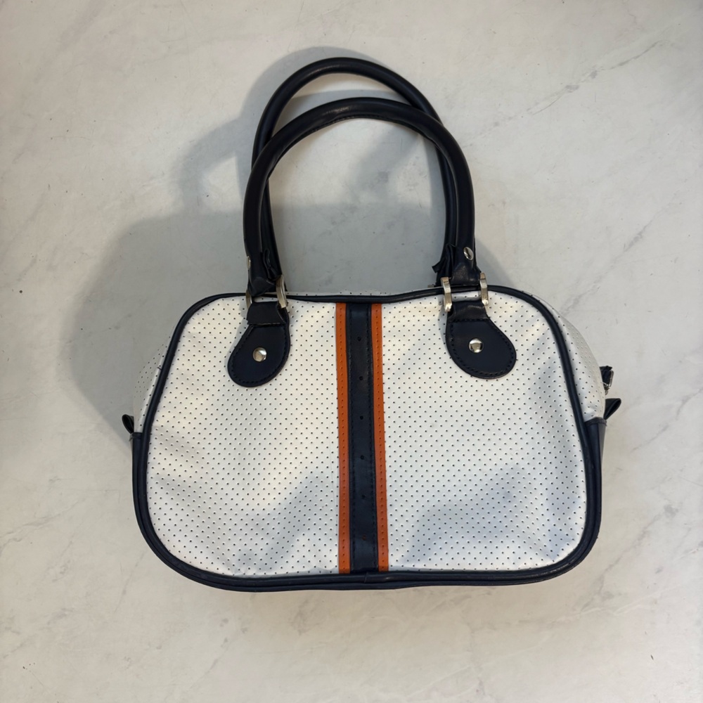 NFL Broncos Jersey Shoulder Bag White Blue Orange Sporty Y2K Style Football - Picture 2 of 8